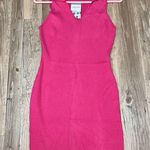 Crown & Ivy NWT cabana hot pink collared sleeveless dress ribbed size … Photo 5