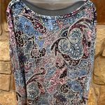 Chico's Chico’s Light-Weight Paisley Sweater Chico’s 2X Pullover Blue & Purple Shades Photo 5