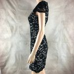 Dress the Population  Black Nude Lace Plunging V-neck Dress NWT SMALL Photo 6