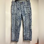 Free People Island Vibes Discharge Trousers pant Island Blue size 29 boho Photo 3