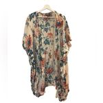 Nordstrom  Size Small White and Pink Floral Oversized Bohemian Kimono Top Photo 1