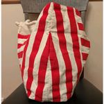 EUC Lancome Large Canvas Beach Vacation Travel Foldable Lightweight Tote Bag Pink Photo 2