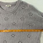 Madewell  Floral Pointelle Pullover Sweater Pastel Purple Size S Cotton Grandma Photo 5