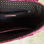 Urban Expression Urban Expressions Velvet Quilted Crossbody Purse Pink Gold Chain Photo 5