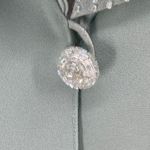 Vintage Daymor Couture Beaded Blazer Lady Jacket Single Button Pastel Mint 16 Green Photo 2