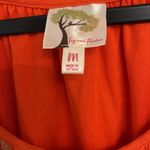 Fig and Flower Orange, burnt orange & gold embroidered Blouse Medium Photo 1