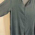 Eileen Fisher  Silk Crepe Sheer Tunic Dress Side Slits size M Photo 8