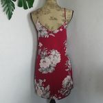 Nordstrom Socialite Red Floral Camisole Slip Dress Photo 3