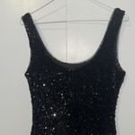 Mable Black Sequin Mini Dress Sleeveless Sheath Women’s M Medium Photo 8