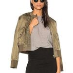 Free People  Olive Midnight Bomber Jacket Size S Photo 0