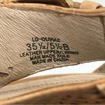 Louise et Cie Olivia Sz 5.5 Perforated Open Toe Heels Tan Sandals Photo 5