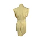 Elan Utility Safari Dress Jacket Yellow Belted Sleeveless Zip Front Women's S Photo 8