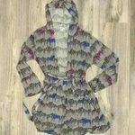 Munki Munki Nite Nite  Hooded Bath Robe Colorful Snuggly Zebras Pajamas Size M/L Photo 0