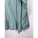 Simply Noelle NWT Sea Green Linen Blend Blouse size Large Photo 4