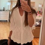 Soft Surroundings Lace Button Up Top Photo 0