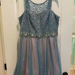 Dillard's NEW! Blue Homecoming Dress Size 16/17 NWT Photo 0