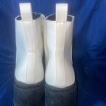 Qupid  Renley Y2K Chunky Heel Booties size 10 White Faux Leather Ankle Boot Shoes Photo 6