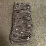 ZARA Metallic Strapless Ruched Dress Photo 1