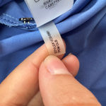 Vince Camuto Dress Womens Size 14 Blue Pleated Sleeve Keyhole Neck A-Line Photo 6