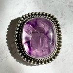 Amethyst Genuine Stone 925 Sterling Silver Ring Purple Photo 0
