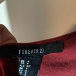 Forever 21 Bodysuit Button-Front Long Sleeve Snap Rust Red Small Photo 2