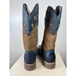 Justin  Women’s Cowboy Boots square toe Black Brown 11B Rodeo Western Cowgirl Photo 8