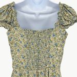 Reformation Women's Pacey Fit & Flare Mini Dress | Sz 6 | Sprite Green Floral Photo 5