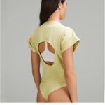 Lululemon NWT  Heavyweight Cotton T-Shirt Bodysuit
Finch Yellow- Size Small Photo 1
