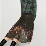 ZARA Pleated Accordion Academia Plaid Midi Skirt Photo 0