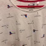 Le Tigre White Bird Print Cotton T Shirt Top Womens Size Large Y2K Mod Photo 1