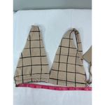 Stone Fox Swim Paloma Top in Sand Plaid XS NWT Photo 5