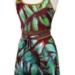 Cecilia Prado Dress Womens Small Tropical Waist Tie Mini Sleeveless Summer Photo 0