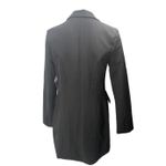 NEW Shoe Dazzle Black Double Breasted Long Sleeve Long Blazer Coat Jacket Size S Photo 1