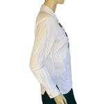 CASUAL CORNER VINTAGE 1990'S WHITE COTTON BUTTON DOWN W/GREEN, BLUE & GOLD (6) Green Photo 2