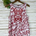 Lucky Brand Red Embroidered Vines Tank Photo 1