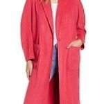 Leith NWOT Single Button Long Jacket Pink WOOL Lightweight Fall Spring Coat S Photo 1