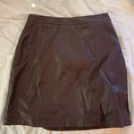 Abercrombie & Fitch Brown Leather Skirt Photo 0