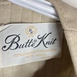 Vintage Butte Knit nude wool blend minimalist ribbed dress with button placket Size L Photo 8