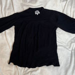 W By Worth WHO WEAR WHAT WHEN WHERE‎ 1/2 Sleeve Black Ribbed Top Flowy Extra Small XS Photo 0