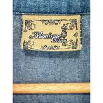 Vintage Monique Fashions Embroidered Denim Popover Top Size L Floral Teacher USA Blue Size L Photo 4