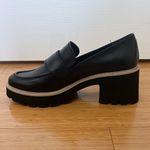Dolce Vita Black Leather Halona Chunky Block Heel Platform Loafer 9.5 NWOB Photo 1