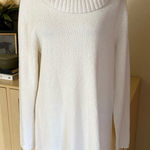 Eileen Fisher  White Cotton Blend Knit Sweater Size‎ Large Photo 0