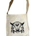 Ceek Cream Cotton Over The Shoulder Burlap Bag Photo 0