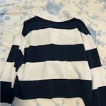Brandy Melville  Striped Long Sleeve Collared Top Crop Photo 2