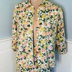 British Khaki Vintage Linen & Cotton Cottagecore Floral Skirt Set Large Photo 2