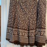 Apt. 9  Boho Floral Ruffle Cotton Swing Skirt Brown sz 16 Photo 7