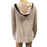 Seven7 Logo Long Sleeve Sequin Kangaroo Pocket Lightweight Tee Hooded Shirt XL Photo 3