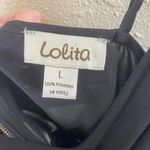 Lolita Black Sheer Adjustable Spaghetti Strap Mini Dress Pockets Size L Size L Photo 5