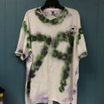 Gildan Custom‎ Harry Potter SLYTHERIN Green & Purple Tie Dye spray paint Tshirt Sz 3XL Photo 0