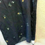 Wild Fable black floral jumpsuit sz L sweetheart neckline smocked flowy *flaw Photo 9
